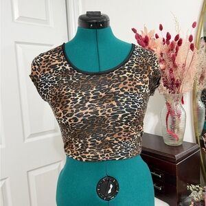 Leopard Print Women's Crop Top